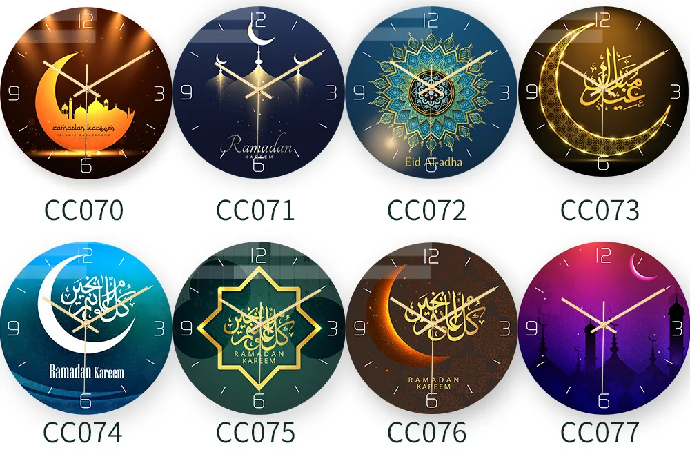 Ramadan Festival Wall Clock Modern Design Mosque Muslim Pattern Acrylic Living Room Bedroom 3D Decor | Дом и сад