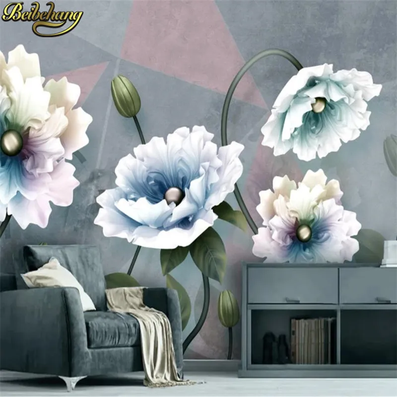 

beibehang custom wallpaper Vintage flower jewelry wallpapers for living room decoration TV background 3D wall papers home decor