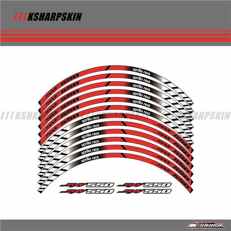 

12 X Thick Edge Outer Rim Sticker Stripe Wheel Decals FIT ALL aprilia sxv550