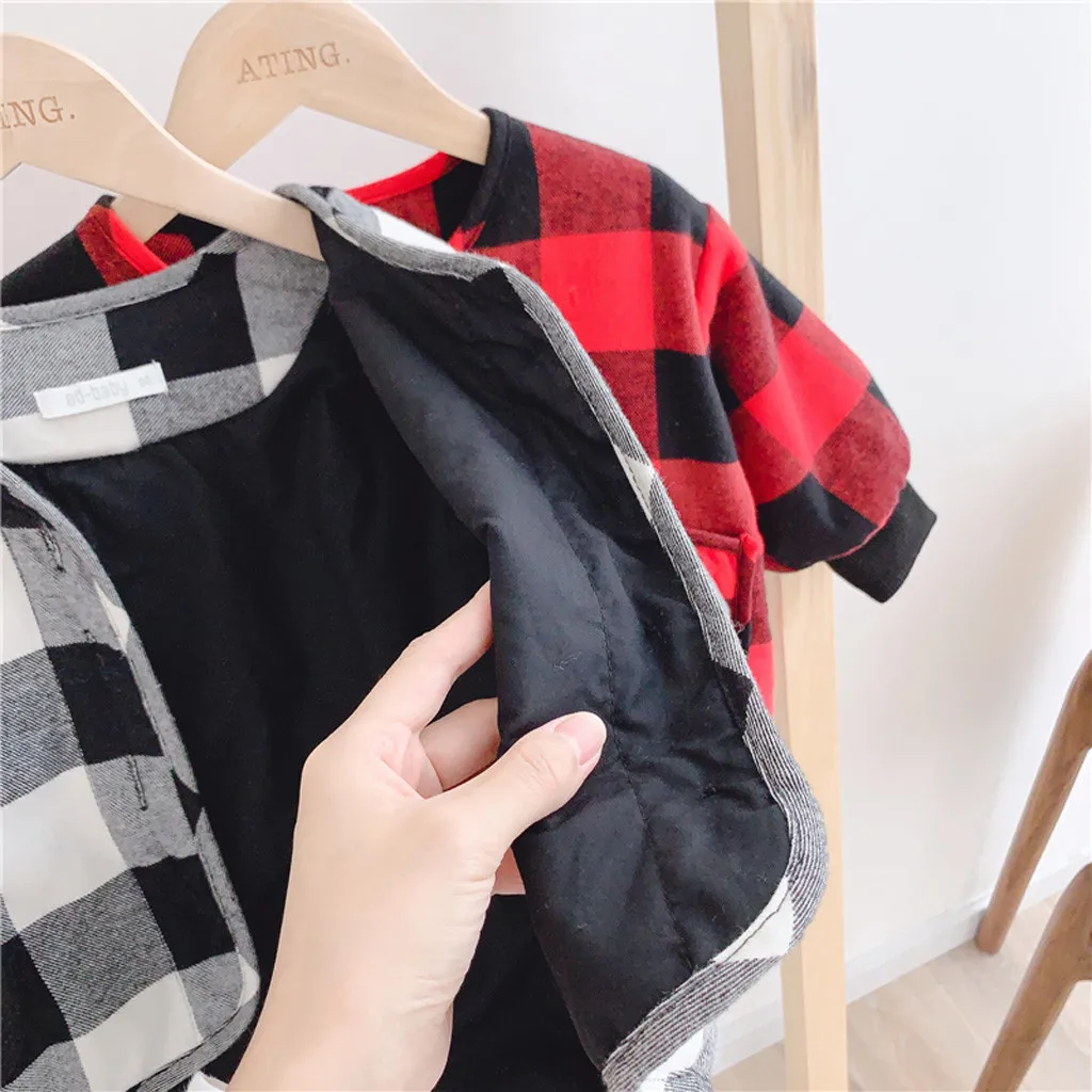 Детская трикотажная кофта с принтом в клетку верхняя одежда для мальчиков и
