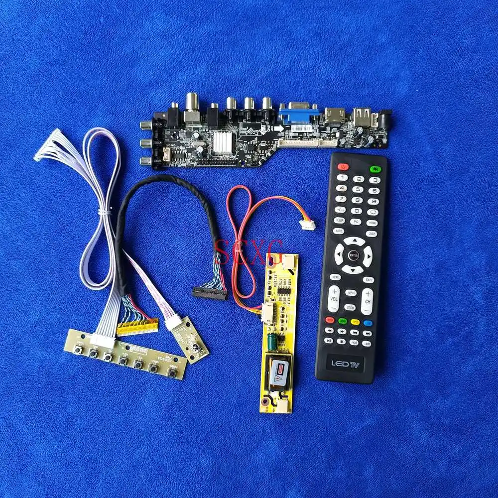 

Комплект для самостоятельной сборки LVDS 30-контактный для LTN190W1-L01 плата контроллера ЖК-экрана DVB цифровой сигнал 1680*1050 HDMI-совместимый VGA AV USB 2 -- ...
