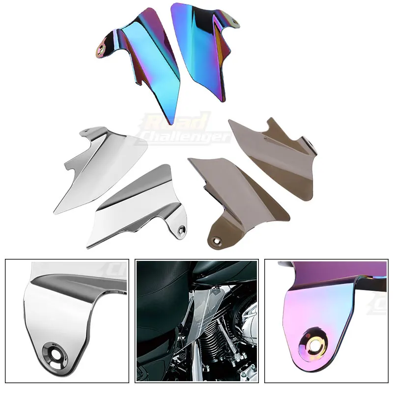 

For Harley Electra Glide Road King Street Glide FLHX 1998-2007 Motorcycle Reflective Saddle Shield Mid-Frame Air Heat Deflector