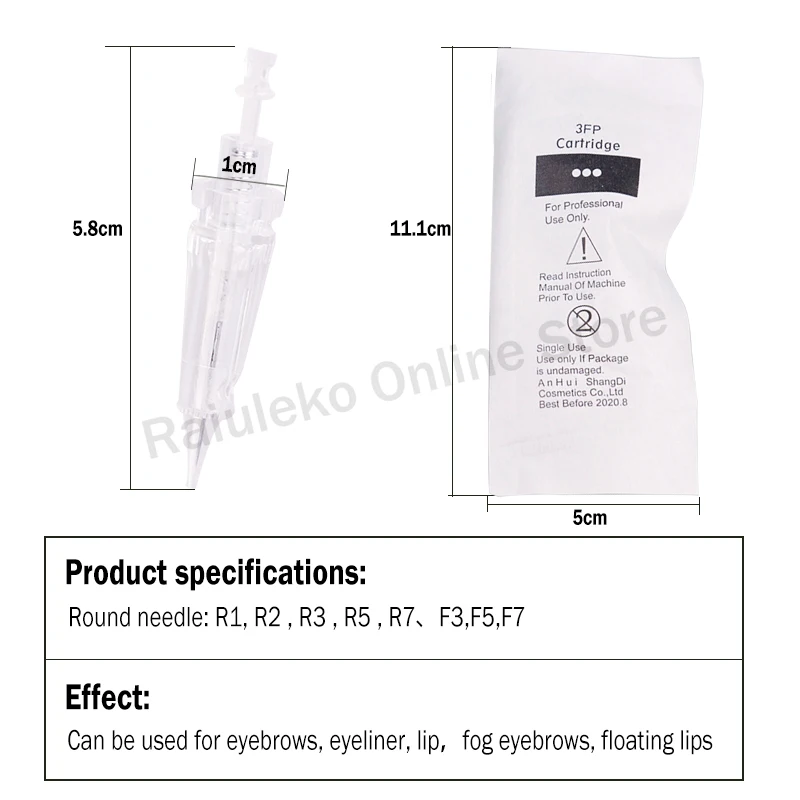 20шт Дерма Инструмент иглы байонетный картридж R1/R2/R3/R5/R7/F3/F5 устройство