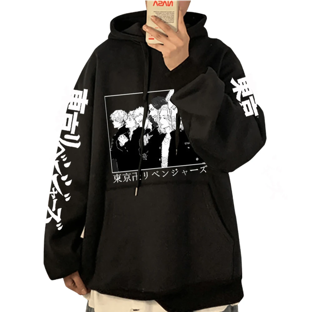 Толстовка мужская с длинным рукавом повседневный свитшот аниме Токио принтом