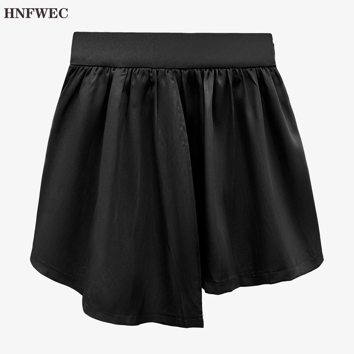 

2020 high waist elastic asymmetrical pleated fashion designs hot female travel hots K302