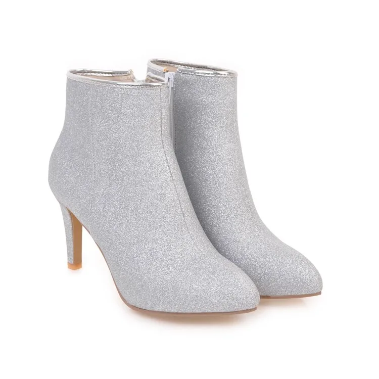 Женские ботильоны с коническим каблуком однотонные ботинки больших размеров 9 10