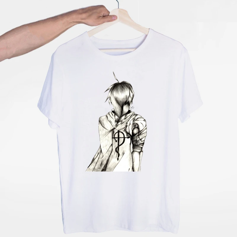 

O-Neck Short Sleeves Summer Casual Fashion Unisex Men and Women Tshirt Fullmetal Alchemist T-shirt