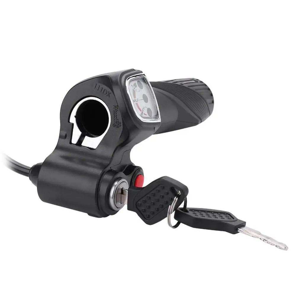48V Electric Bicycle Bike Battery Indicator Throttle Grip with Key Switch | Accessories