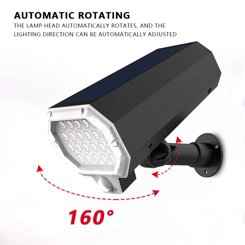 

Night Light Solar Lights Outdoor Waterproof Rotating Wall Lamp Solar Security Garden Monitoring Lamp For Garden Corridor Yard