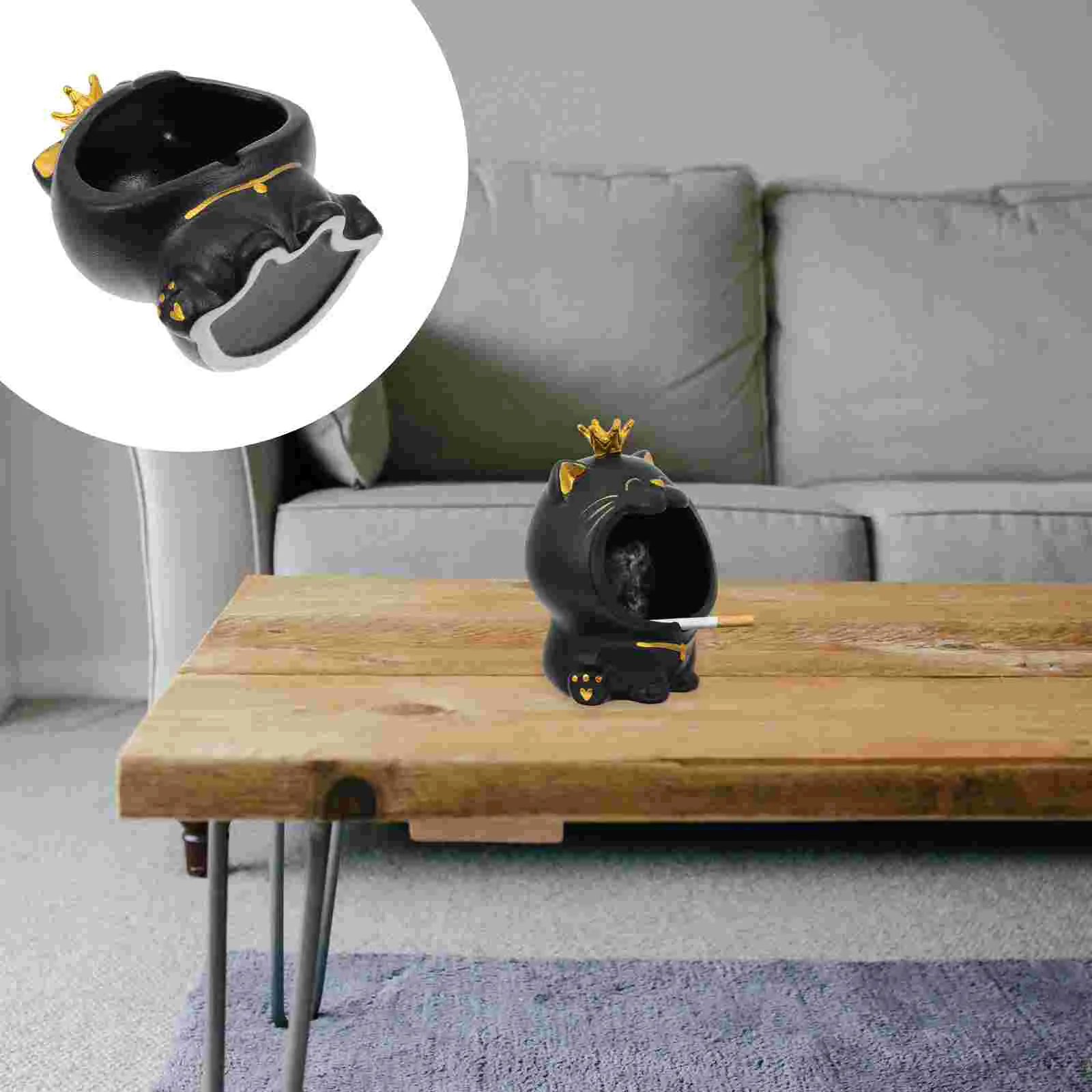 

1 шт. креативная пепельница для сигарет, Прочная Керамическая пепельница, украшение в форме кошки