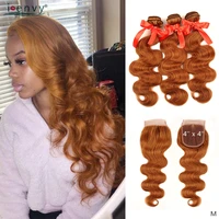 ombre brazilian body wave bundles with 4x4 closure 1b 27 30 honey blonde bundles with closure human hair curly weaves non remy