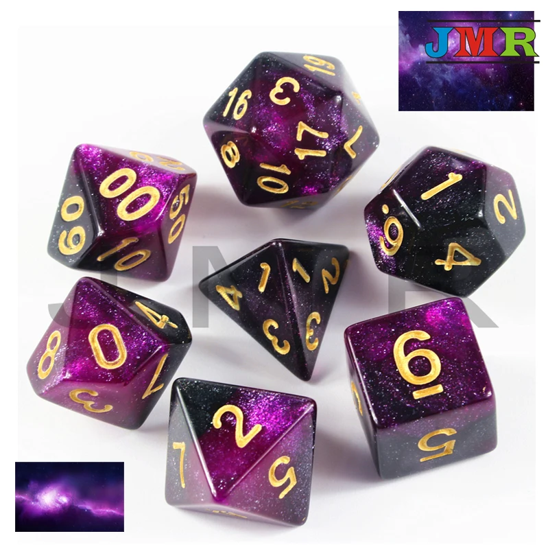 Творческий Вселенная Галактика кости набор D4 D20 таинственный Королевский