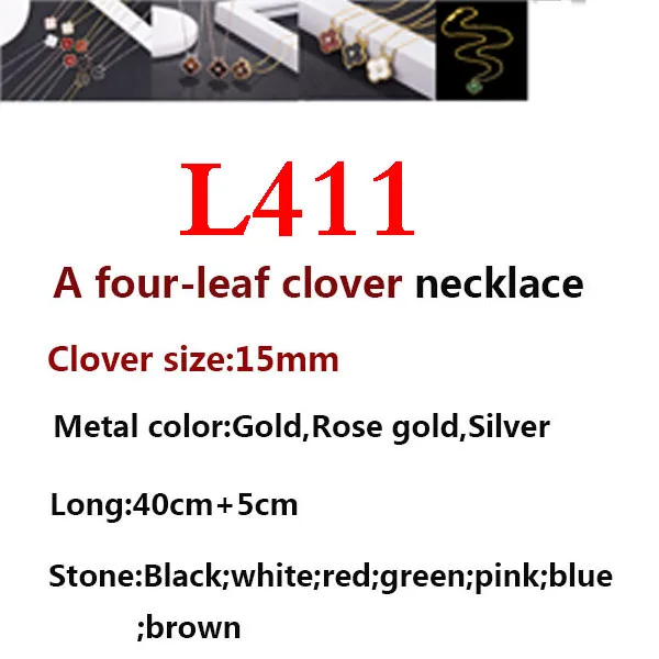 

L411 A clover four-leaf flower double buckle necklace personality fashion ladies popular models chain to send love 2019 new hot