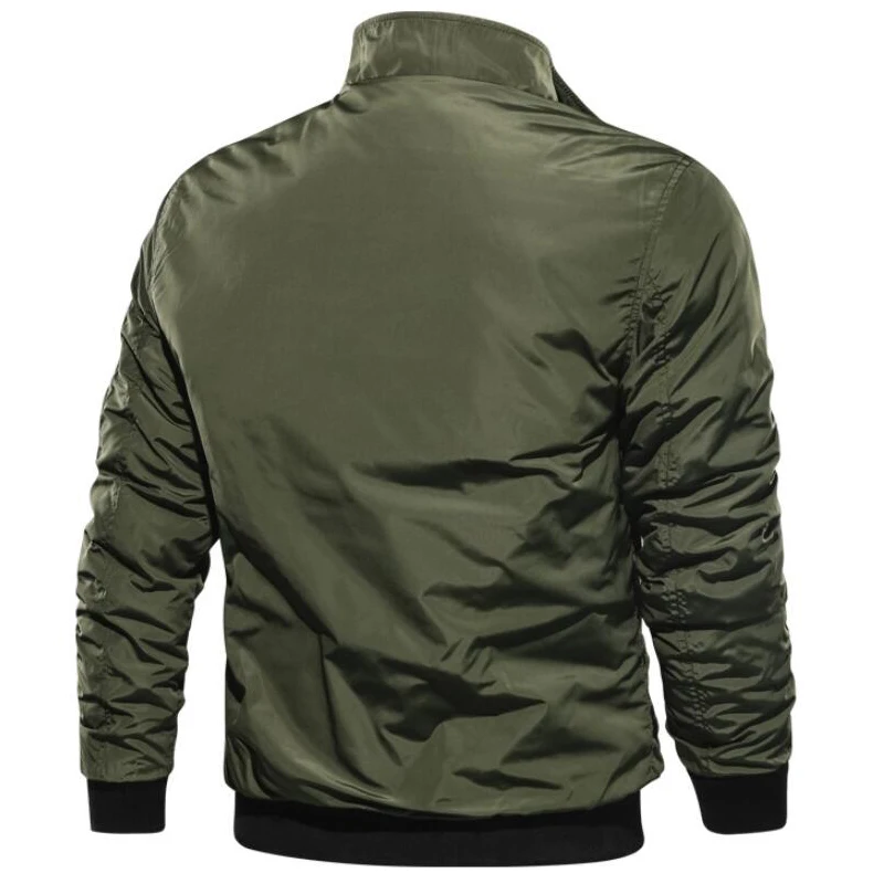 Куртка бомбер мужская демисезонная на молнии с воротником стойкой|Мужские