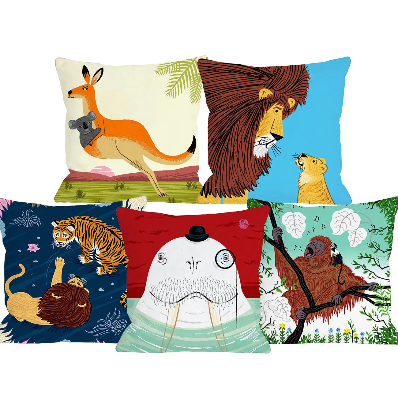 Чехлы для подушек с рисунком морского льва 45 х45 см | Дом и сад