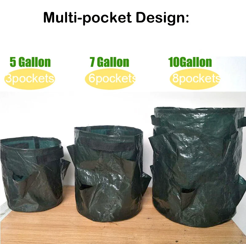 5/7/10 галлонов пакет для выращивания клубники растений томаты выращивание корней