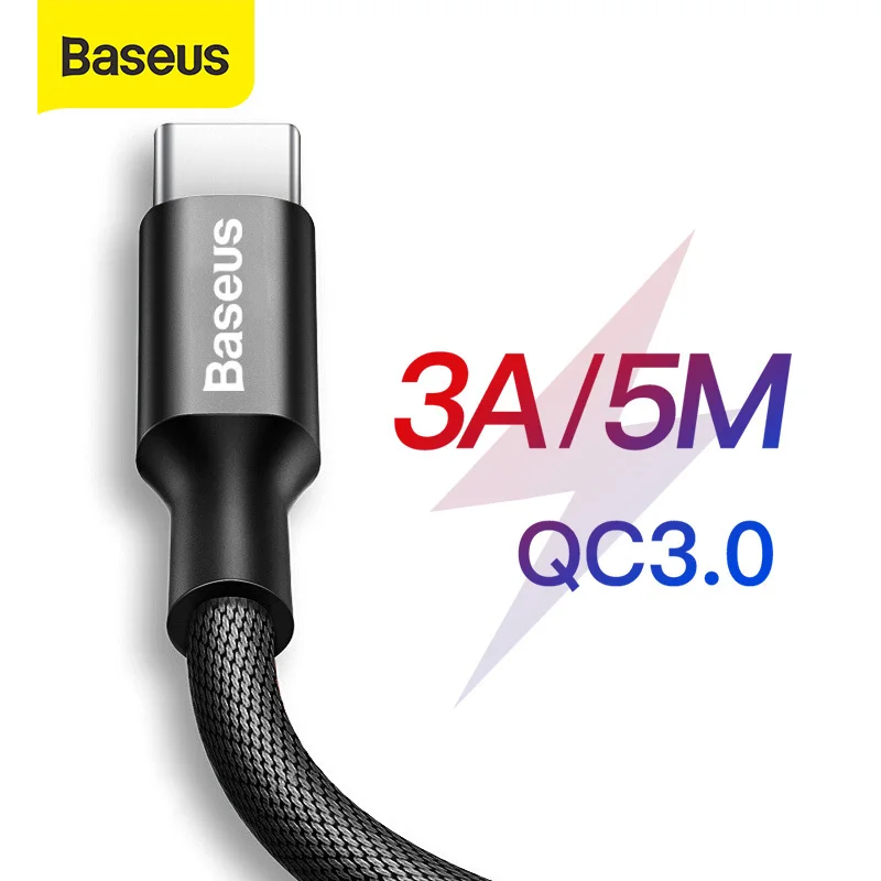 Зарядный кабель BASEUS 3А Type C 1.2м/5м|cable for|cable for samsungcharging cable |