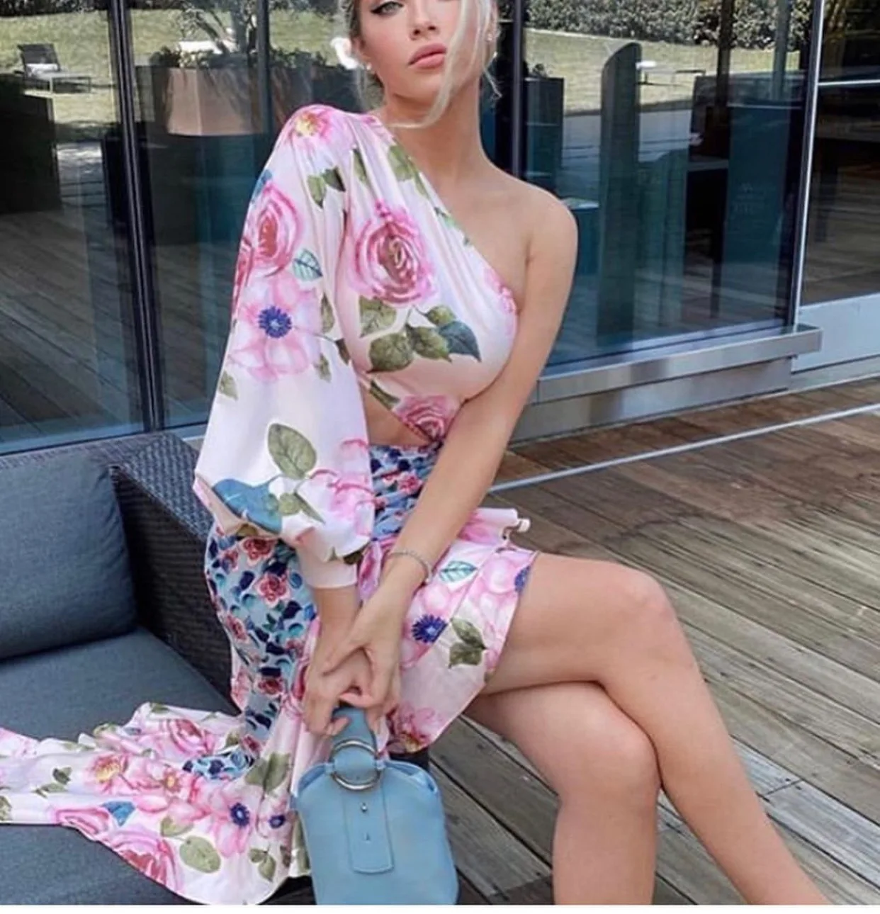 

Summer 2 Piece Sets Women Floral Skirts Suits Sexy Cropped Top +maxi Dress Long Pleated Skirts Bohemian Boho Clothing Woman Suit
