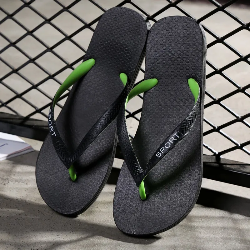 

Men Flip Flops Summer Beach Sandals Slippers for Men Flats Non-slip Rubber Shoes Men Sandals Pantufa Grey Black Blue