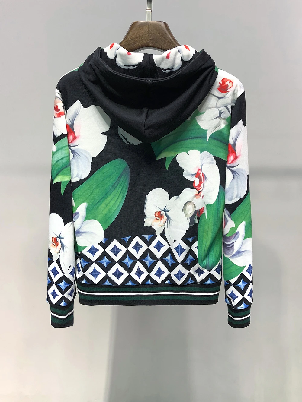 Худи DUYOU в китайском стиле с принтом орхидеи флисовые толстовки уличная одежда