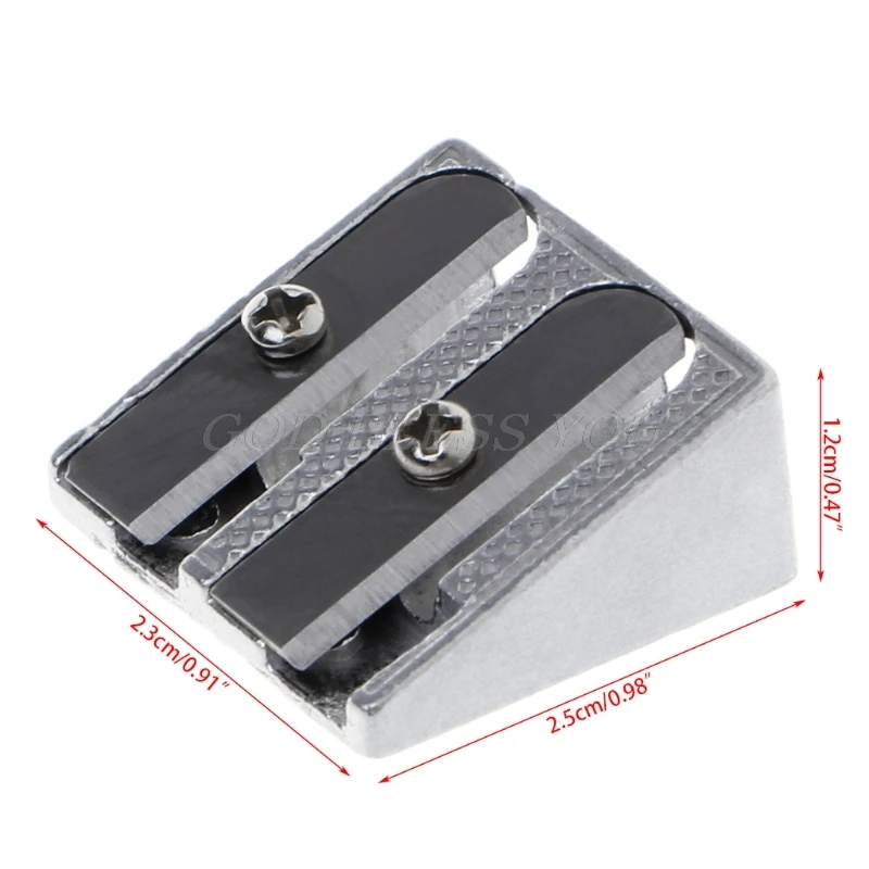 

Metal Bevelled Double Hole Pencil Sharpener School Office Sharpener Stationery Drop Shipping