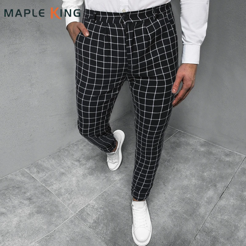 

Men Clothing 2021 Fashion Pant Joggers Sweatpants Vintage Techwear Casual Plaid Streetwear Pants Trousers Mens Pantalones Hombre