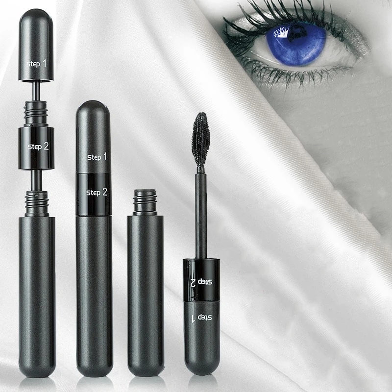 

Cool Black Mascara Naturally Long Waterproof Non-Smudged Eyelash Silicone Brush Head Female Eyelash Modification Makeup Tool