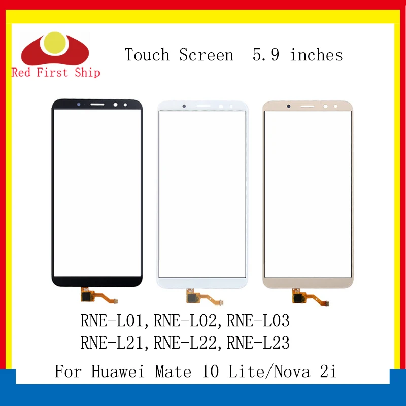 1 Touch Screen For Huawei Mate 10 Lite Touch Panel Sensor Digitizer Front Glass Outer Nova 2i Touchscreen NO LCD  - buy with discount