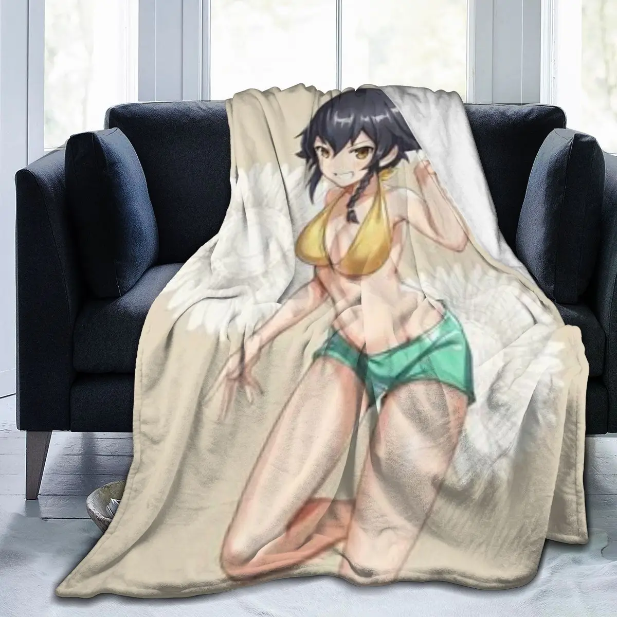 

Sexy girl bikini cartoon blanket super soft coral fleece blanket children bed sheet baby wrap sofa blanket 50x60 inches