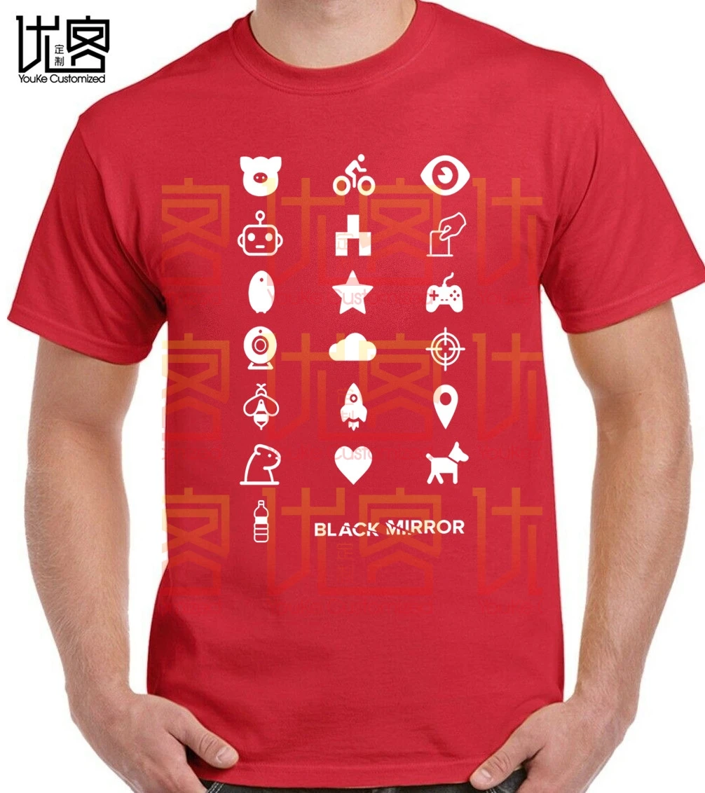 Черная зеркальная телевизионная повседневная одежда модная новинка мужские