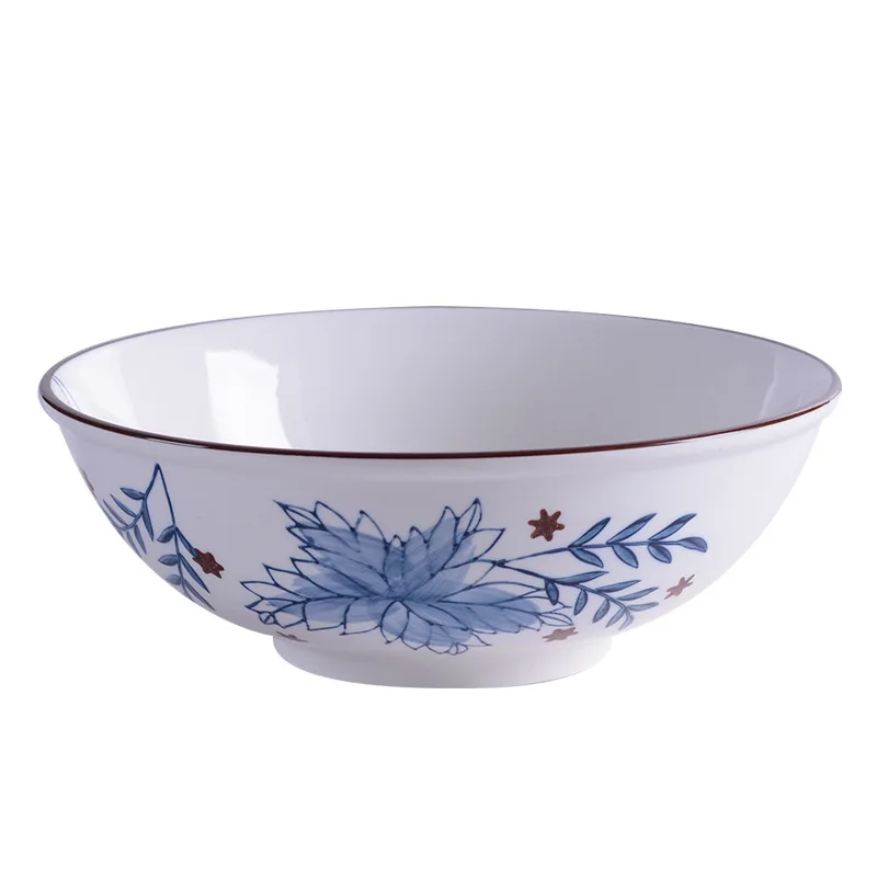 Керамическая чаша в китайском стиле сине белая фарфоровая посуда столовая