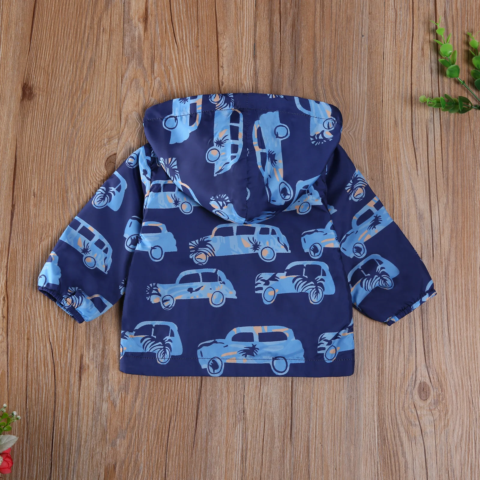 

Pudcoco 2020 Autumn Winter 0-24M Toddler Baby Boy Girl Blue Hooded Car Print Zipper Jacket Long Sleeve Coat Hoodie Warm Outfit
