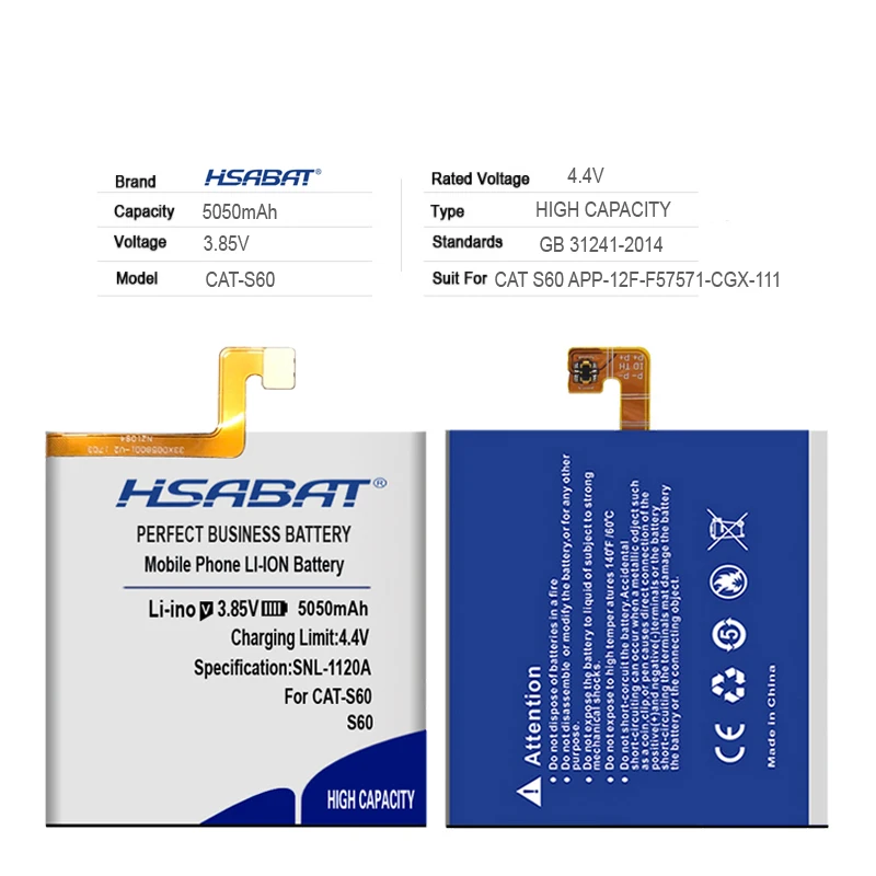HSABAT 5050 мАч APP-12F-F57571-CGX-111 для гусеницы CAT S60 Высокое качество батареи мобильного телефона с номером отслеживания+ Бесплатные инструменты