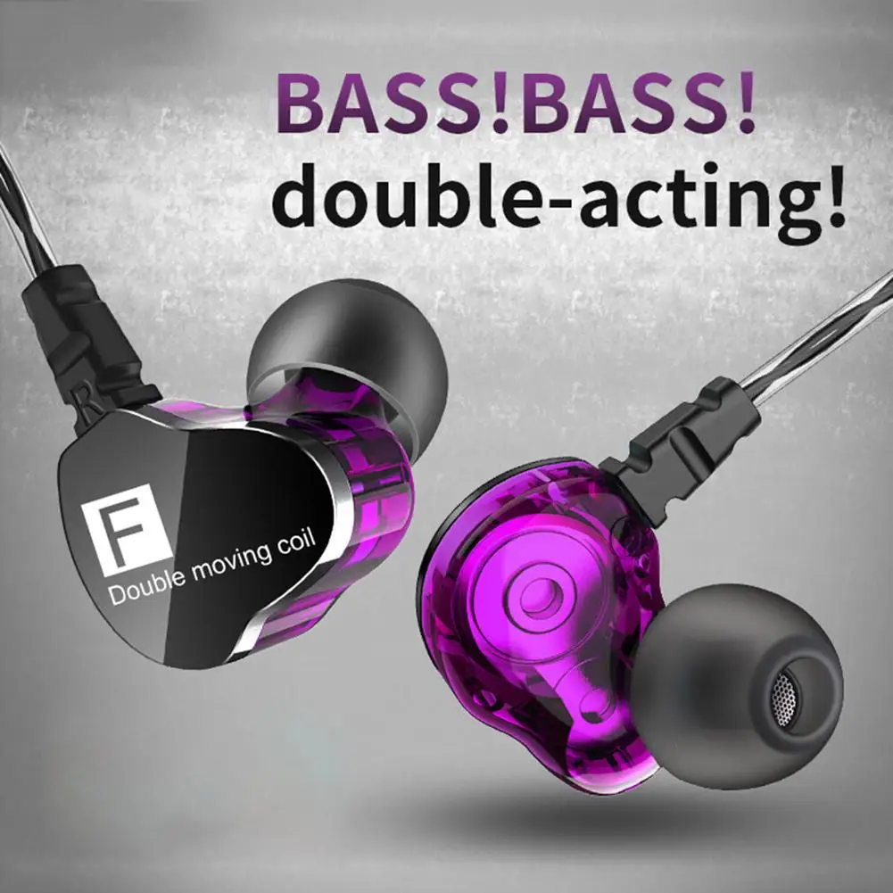 

up to date QKZ CK9 Earphone Dual Moving Coil In-ear Headset Heavy Bass Stereo Earphone HIFI DJ Sport Earphone Headset Earbud