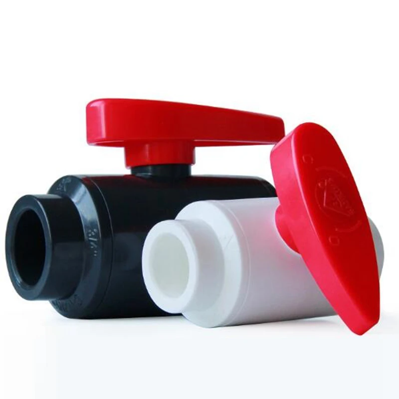 

1pc PVC Ball Valve Inner Diameter 20-75mm Garden Irrigation PVC Valve High Quality White/Grey UPVC Adapters