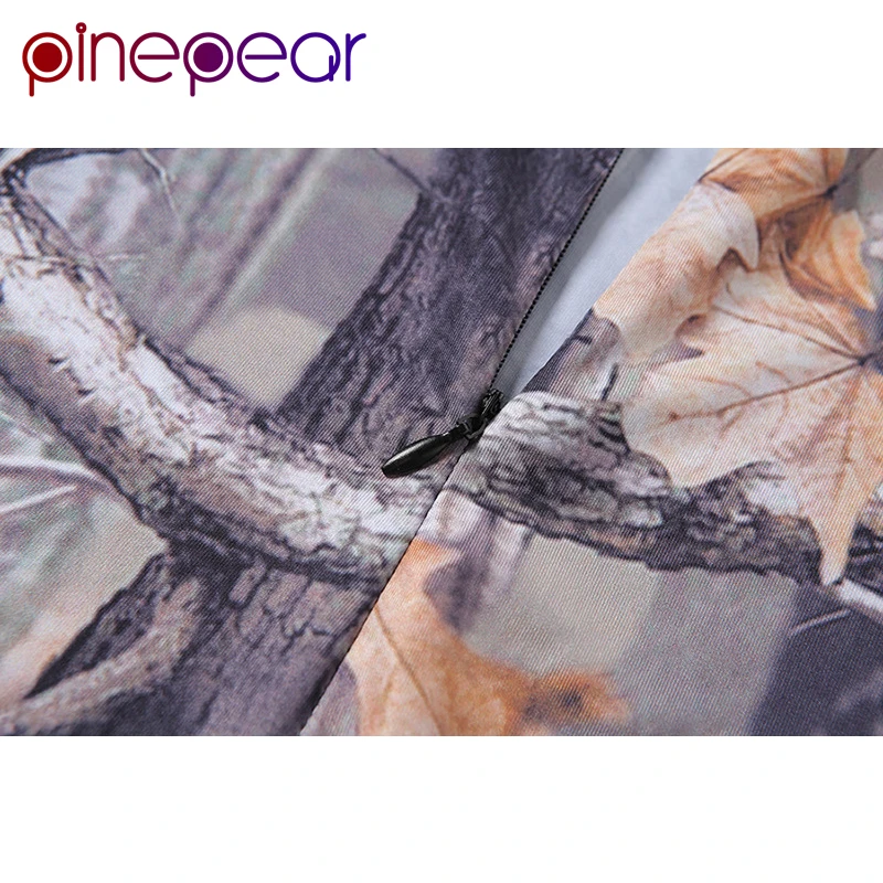 PinePear Colorful Tree Maple Leaf Print Full Sleeve Fall Jumpsuits Jogging Suits for Women Skinny Elastic Sport Workout Overalls | Спорт и