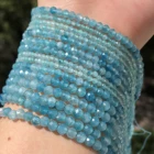 234 мм натуральные граненые крошечные синие халцедоны нефритовые круглые свободные бусины-разделители для изготовления ювелирных изделий сделай сам Аксессуары для браслета ожерелья