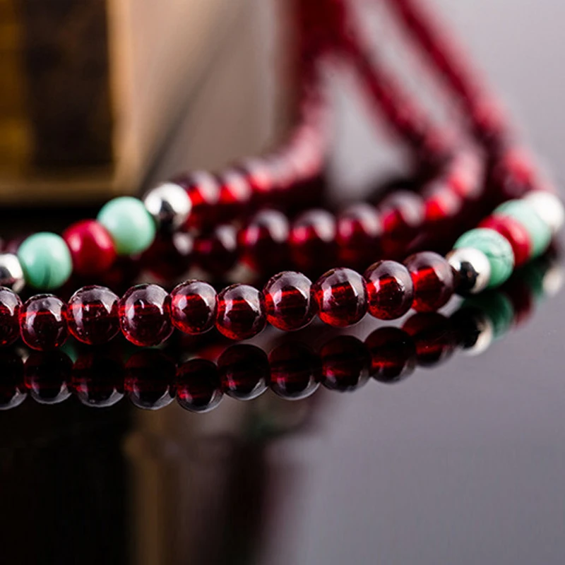 Искусственный гранат кристалл буддийский Будда медитация многослойная молитва