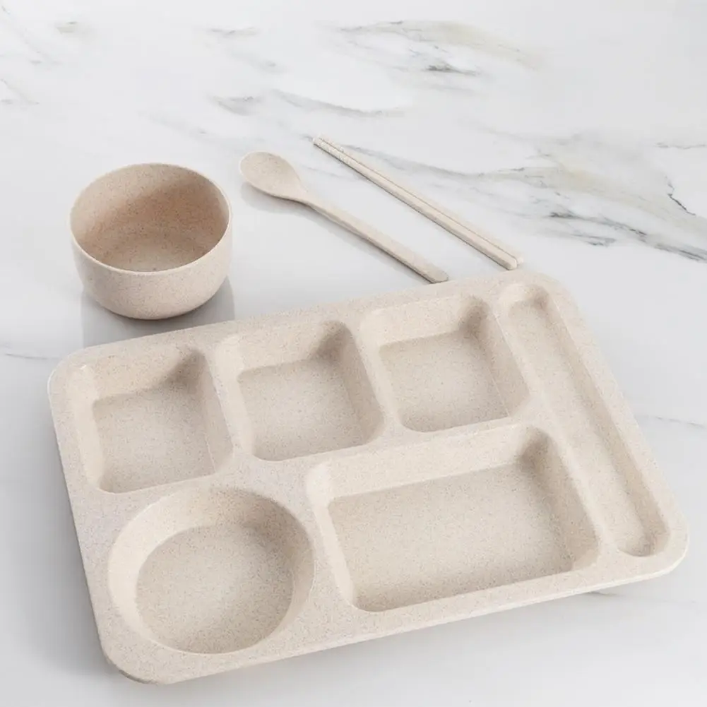 Столовые приборы из искусственной соломы тарелка для фаст-фуда с разделенной