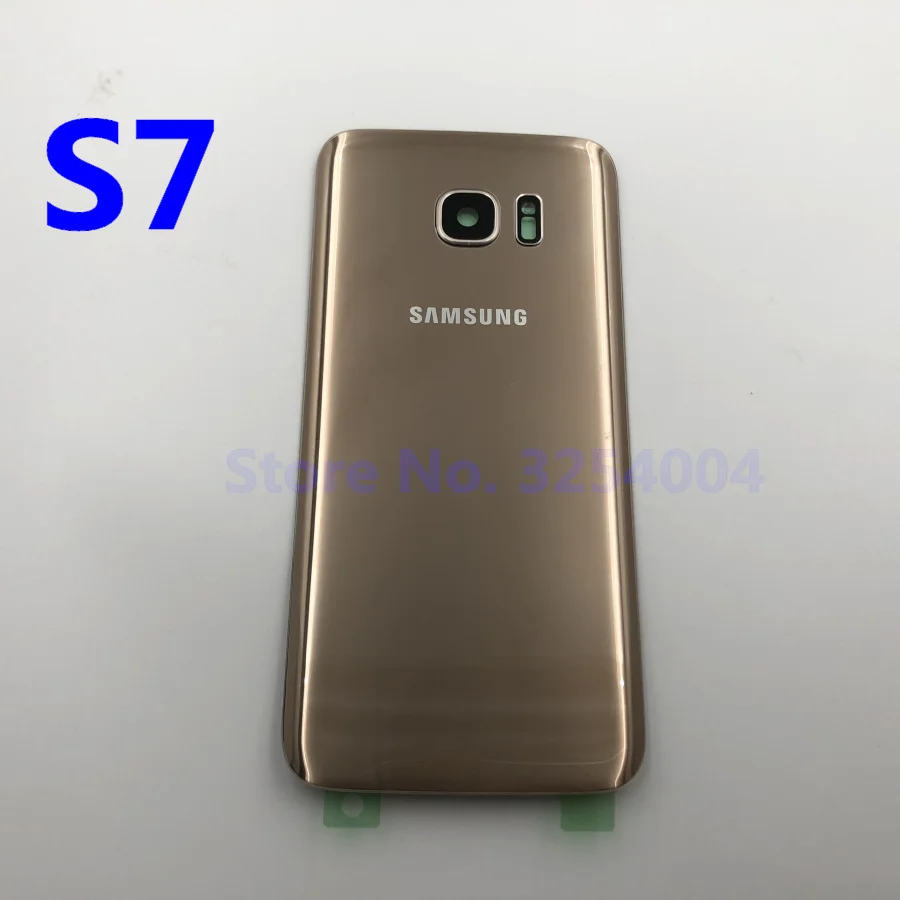 S7 Golden Батарея задняя крышка двери Корпус Замена Запчасти+ Ухо камера стекло линзы рамка для samsung Galaxy S7 G930 G930F SM-G930F - Цвет: S7 Golden