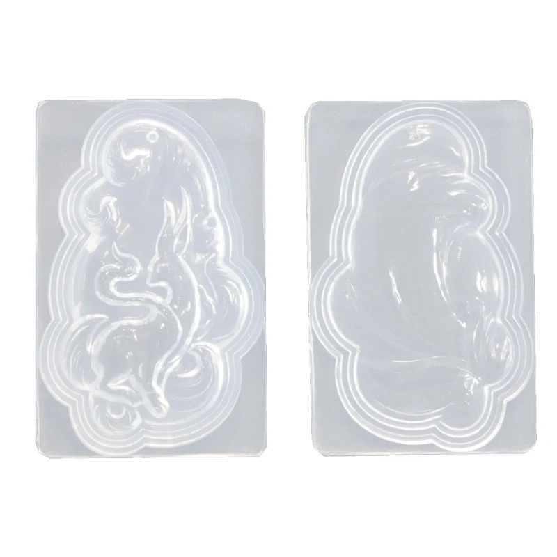 

Jade Rabbit Epoxy Resin Mold Double Side Jade Hare Moon Stone Lucky Amulet Mold