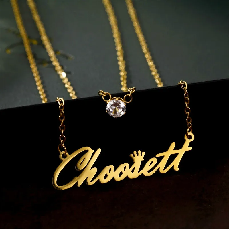 Персонализированные пользовательские имя кулон ожерелье для женщин из