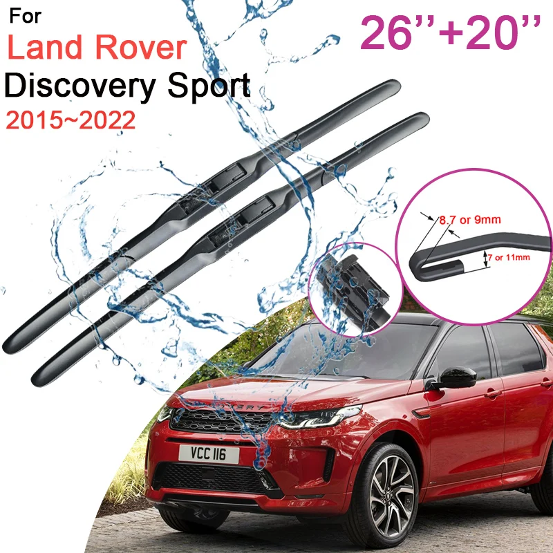 

Car Front Windshield Wiper Blades for Land Rover Discovery Sport L550 2015 2016~2022 Frameless Rubber Snow Scraping Accessories