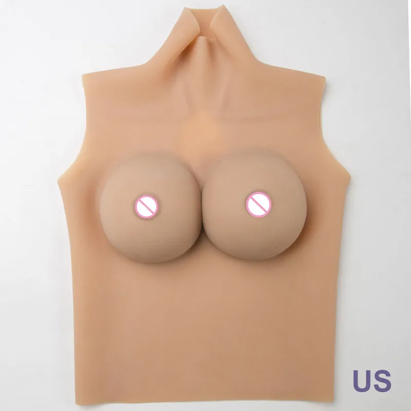 2900g Silicone Boobs Tight Suit Breast Forms CD Drag Queen G Cup Strapless Push Up Bra Transvestite Crossdresser Mastectomy Bra