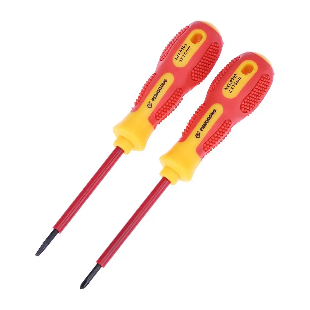 

Multi-purpose Cross / Straight Screwdriver Insulated Magnetic Electrical Hand Screwdriver For Electrician Maintenance Tools