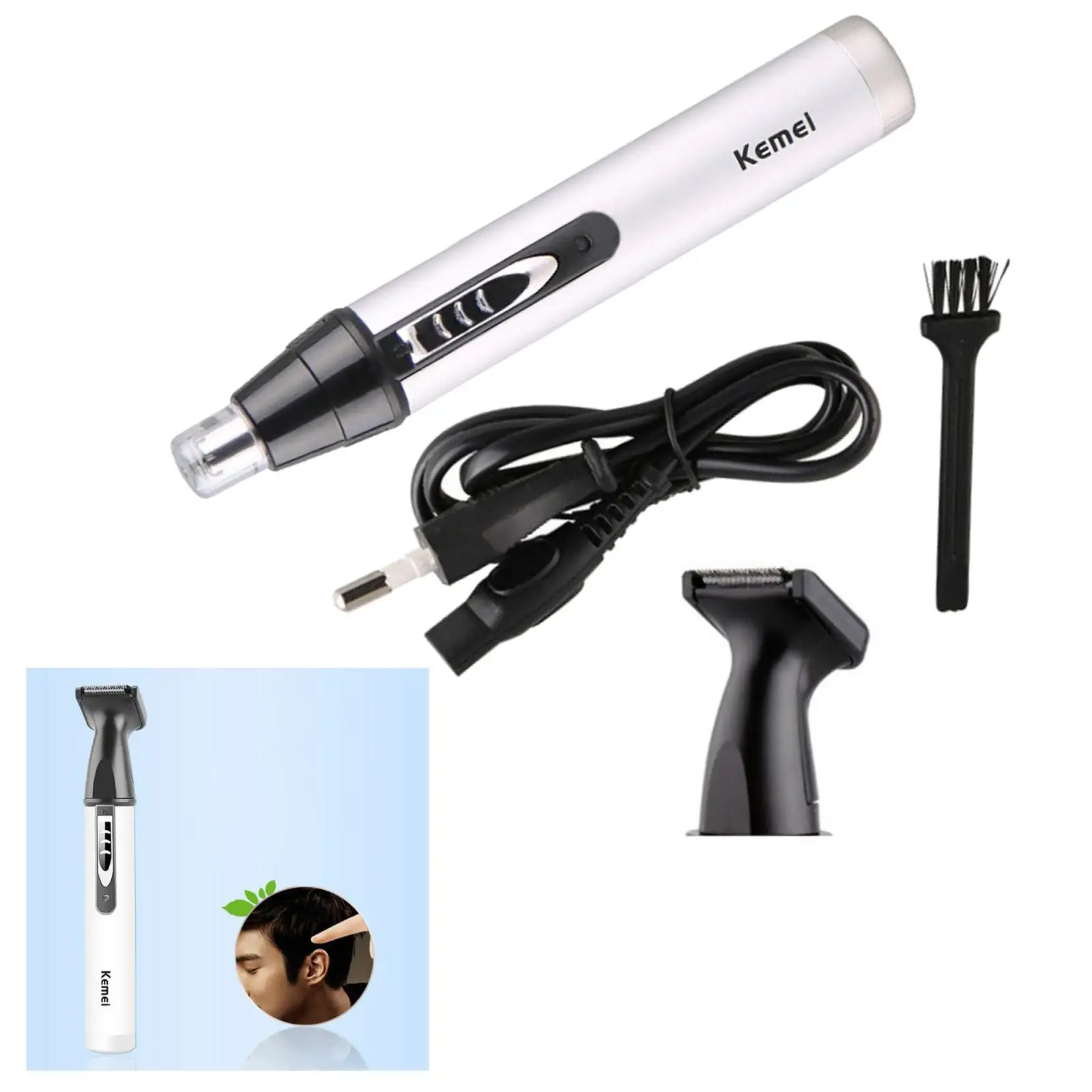 

Painless Face Ear And Nose Hair Trimmer Dual Edge Blades for