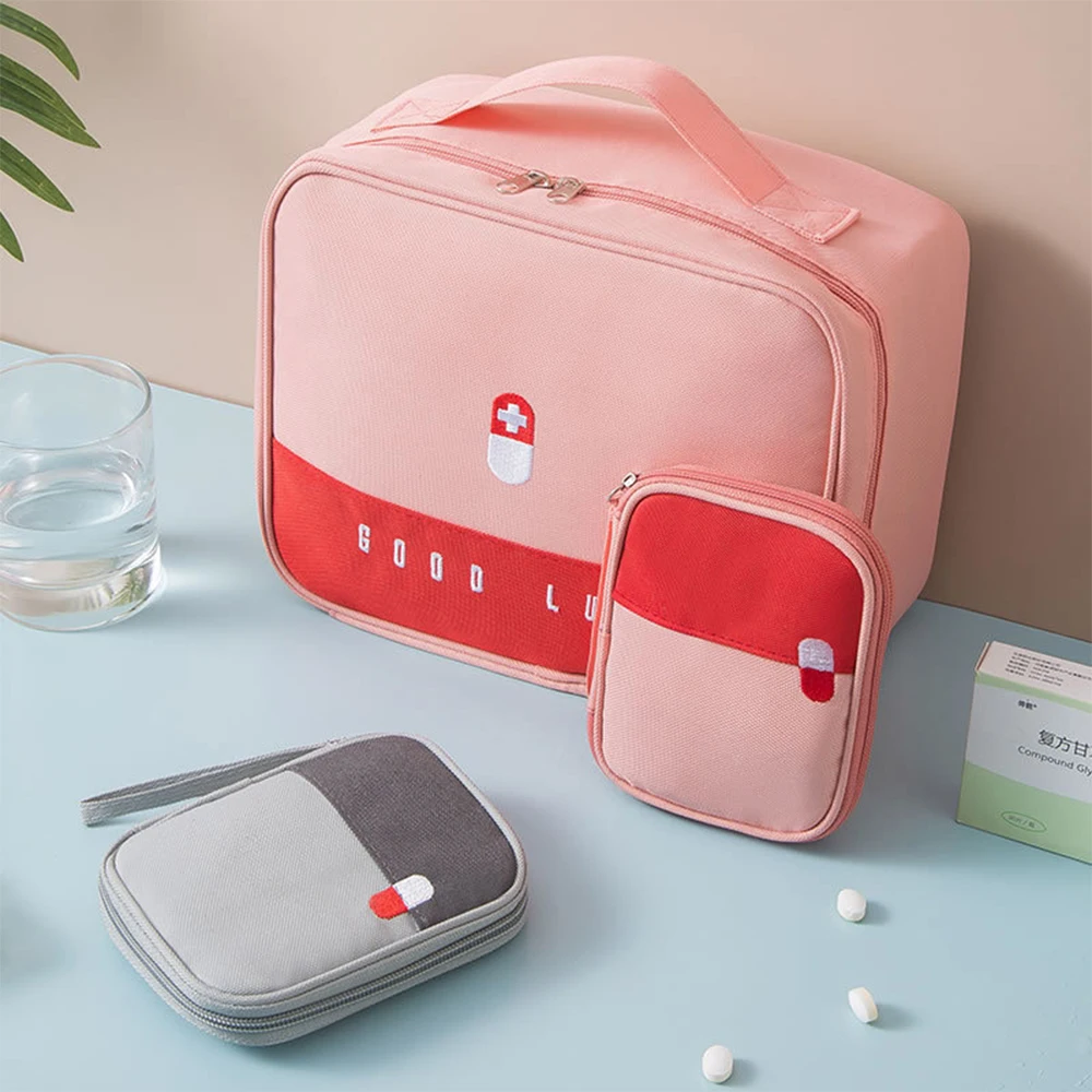 

First Aid Medical Kit Portable Travel Outdoor Camping Medicine Storage Bag Camping Emergency Survival Bag Pill Case Medical Box