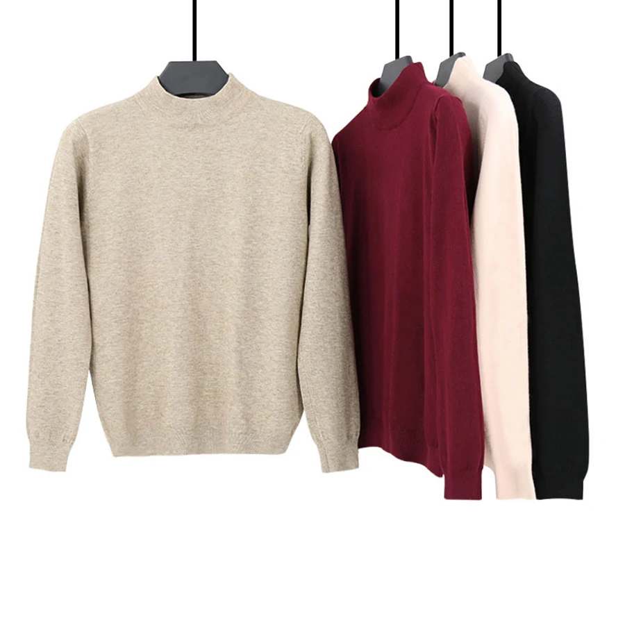 

Однотонные теплые свитера 4 цветов, женские повседневные однотонные вязаные пуловеры с длинным рукавом на осень и зиму, тонкие базовые черн...