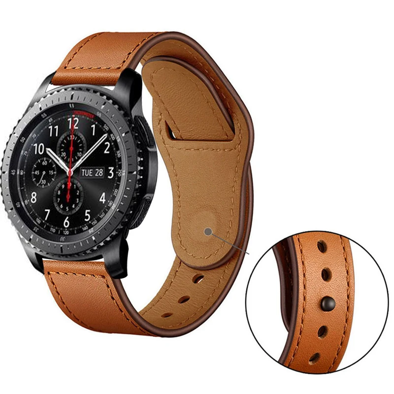 20/22 мм ремешок для samsung galaxy watch S3 frontier 46 мм 42 мм active 2 huawei watch gt 2 amazfit bip band настоящий кожаный браслет