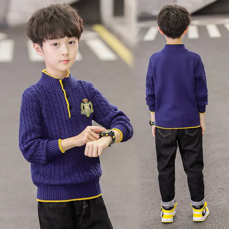 2020 новый осенний Детский свитер для подростков одежда мальчиков Модный